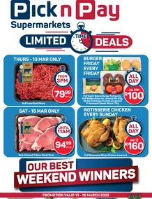 Pick n Pay Gauteng, Free State, North West, Mpumalanga, Limpopo & Northern Cape : Weekend Specials (13 March - 16 March 2025)