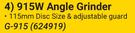 Ryobi 915W Angle Grinder G-915