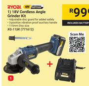 Ryobi 18V Cordless Angle Grinder Kit XG-115K-Each