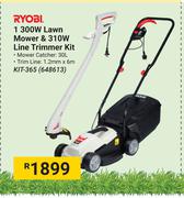 Ryobi 1300W Lawn Mower & 310W Line Trimmer Kit KIT-365