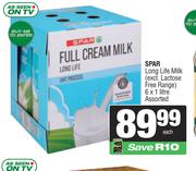 Spar Long Life Milk Assorted 6 x 1Ltr-Per Pack