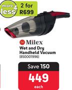 Milex Wet And Dry Handheld Vacuum 850001996-Each