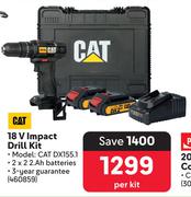 Cat 18V Impact Drill Kit CATDX155.1-Per Kit