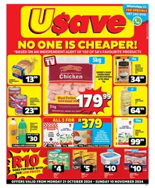 Usave Gauteng, Mpumalanga, Limpopo & North West : No One Is Cheaper (21 October - 10 November 2024)