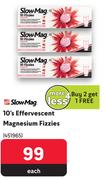 Slow Mag Effervescent Magnesium Fizzies-10's Pack Each