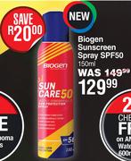 Biogen Sunscreen Spray SPF50-150ml