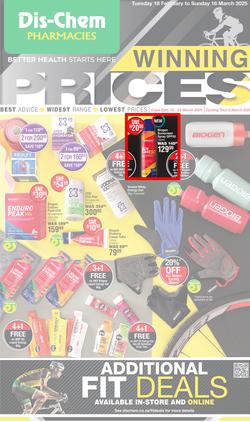 Dis-Chem : Winning Prices (18 February - 16 March 2025), page 1