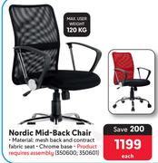 Nordic Mid-Back Chair-Each