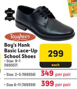 Toughees Boy's Hank Basic Lace-Up (Size:6-11) School Shoes 169359-Per Pair