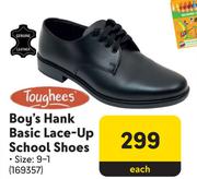 Toughees Boy's Hank Basic Lace-Up (Size:9-1) School Shoes 169357-Each