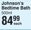 Johnson's Bedtime Bath-500ml Each