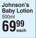 Johnson's Baby Lotion-500ml Each