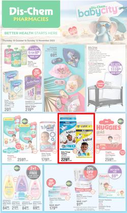 Dis-Chem : Baby Savings (19 October - 12 November 2023), page 1