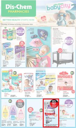 Dis-Chem : Baby Savings (19 October - 12 November 2023), page 1
