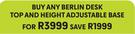 Everfun Berlin Desk Top & Height Adjustable Base-Both For
