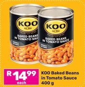 Koo Baked Beans In Tomato Sauce-400g Each
