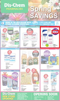 Dis-Chem : Spring Savings (15 August - 15 September 2024), page 1