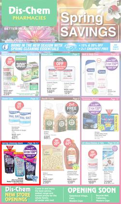 Dis-Chem : Spring Savings (15 August - 15 September 2024), page 1