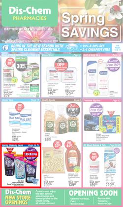 Dis-Chem : Spring Savings (15 August - 15 September 2024), page 1