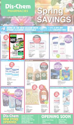 Dis-Chem : Spring Savings (15 August - 15 September 2024), page 1