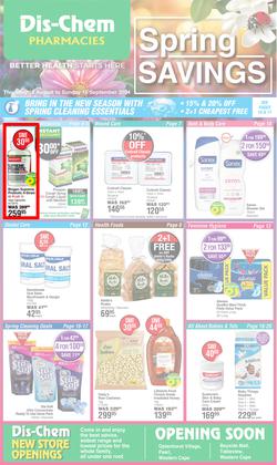 Dis-Chem : Spring Savings (15 August - 15 September 2024), page 1