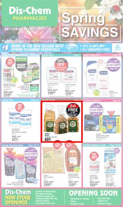 Dis-Chem : Spring Savings (15 August - 15 September 2024), page 1