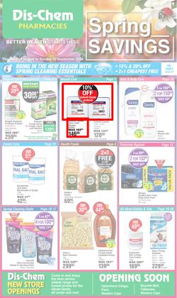 Dis-Chem : Spring Savings (15 August - 15 September 2024), page 1