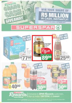 SUPERSPAR EASTERN CAPE (21 September - 3 October 2021) Valid In | Bluewater Bay, Amalinda, Knysna, Heather Park, Jeffery's Bay, Rosehill, Protea, Sedgefield, Spandau, page 1