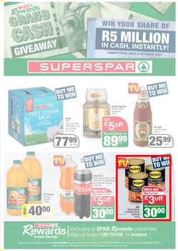 SUPERSPAR EASTERN CAPE (21 September - 3 October 2021) Valid In | Bluewater Bay, Amalinda, Knysna, Heather Park, Jeffery's Bay, Rosehill, Protea, Sedgefield, Spandau, page 1