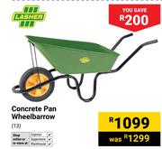 Lasher Concrete Pan Wheelbarrow