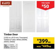Kayo Timber Door 2032m x 813mm Each