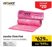 Isover Aerolite Think Pink-135mm x 1.2m x 5m Each
