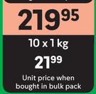 Tastic Long Grain Parboiled White Rice-10 x 1Kg