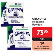 Grand-Pa Headache Powders-38's