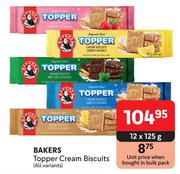Bakers Topper Cream Biscuits (All Variants)-12 x 125g