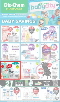 Dis-Chem : Baby Savings (17 October - 10 November 2024), page 1