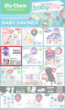 Dis-Chem : Baby Savings (17 October - 10 November 2024), page 1