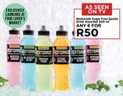 Restorade Sugar Free Sports Drink Assorted-For Any 6 x 500ml