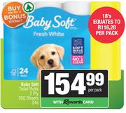Baby Soft Toilet Rolls 2Ply (350 Sheets)-24s Per Pack