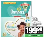 Pampers Active Baby Jumbo Pack Assorted-Per Pack