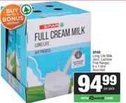 Spar Long Life Milk Assorted-6 x 1Ltr