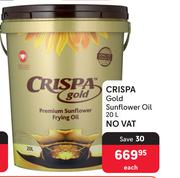 Crispa Gold Sunflower Oil-20Ltr Each