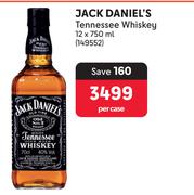Jack Daniel's Tennessee Whiskey-12 x 750ml Per Case