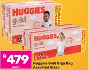 Huggies Gold Giga Bag Assorted Sizes-Each