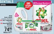 Ariel Auto Liquid 1.5Ltr Or 3In1 Capsules 14's Pack Or Auto Washing Powder 2Kg Assorted-Each