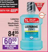 Listerine Zero Mouthwash Value Pack-1L Each
