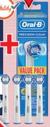 Oral-B Precision Clean Powerbrush Heads Value Pack 4 Pack-Per Pack