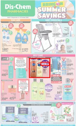 Dis-Chem : Bring On Summer Savings (15 September - 16 October 2022), page 1