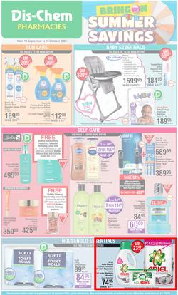 Dis-Chem : Bring On Summer Savings (15 September - 16 October 2022), page 1
