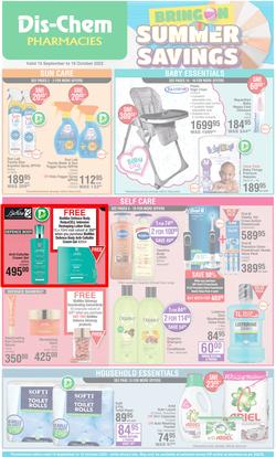 Dis-Chem : Bring On Summer Savings (15 September - 16 October 2022), page 1